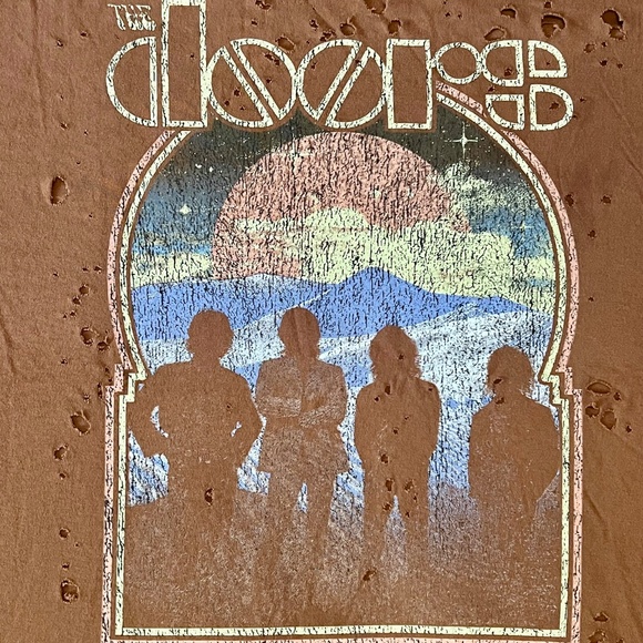 DOORS DISTRESSED BROWN GRAPHIC T SHIRT SIZE 3X - Picture 2 of 6